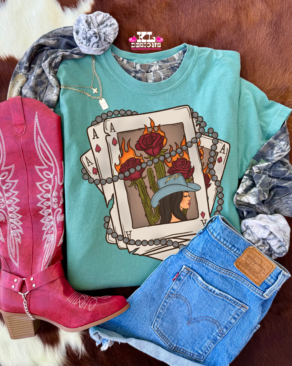 Desert Rose Cowgirl Cards