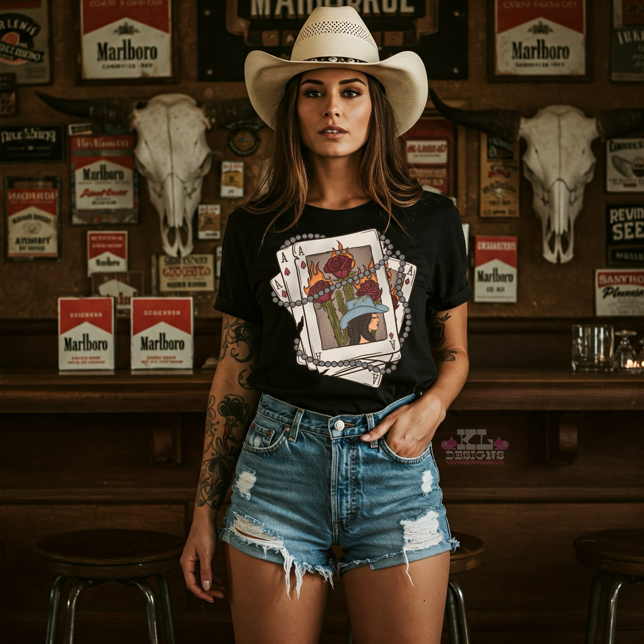Desert Rose Cowgirl Cards