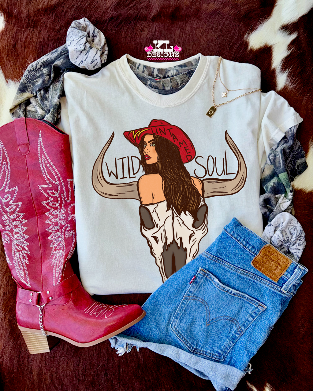 Wild Soul Bull Skull Cowgirl