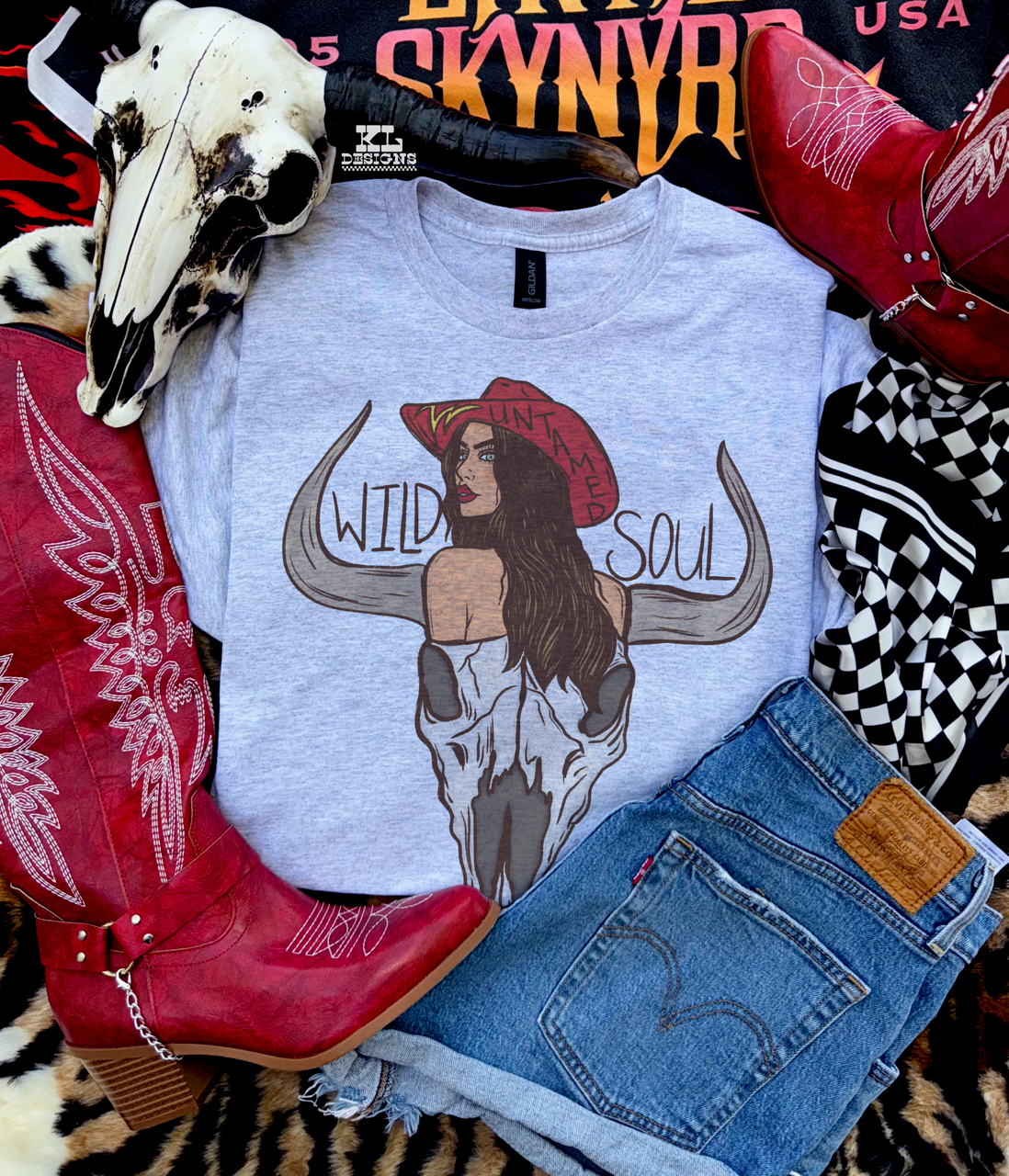Wild Soul Bull Skull Cowgirl