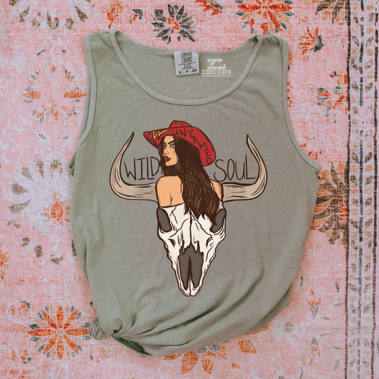 Wild Soul Bull Skull Cowgirl
