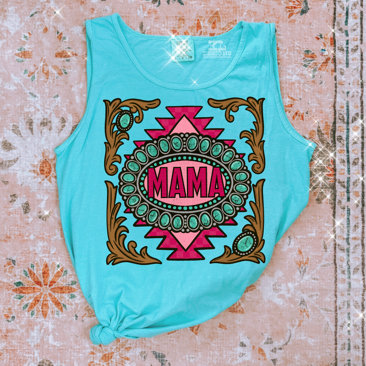 Turquoise Tooled Pink Mama