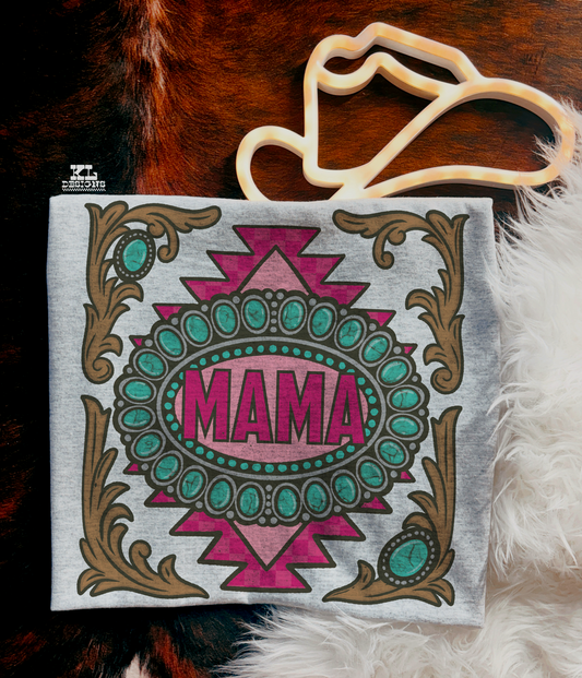 Turquoise Tooled Pink Mama