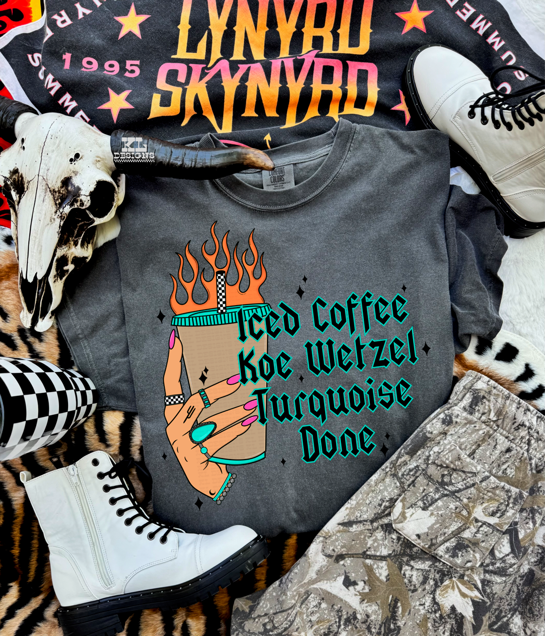 Iced Coffee, K W, Turquoise