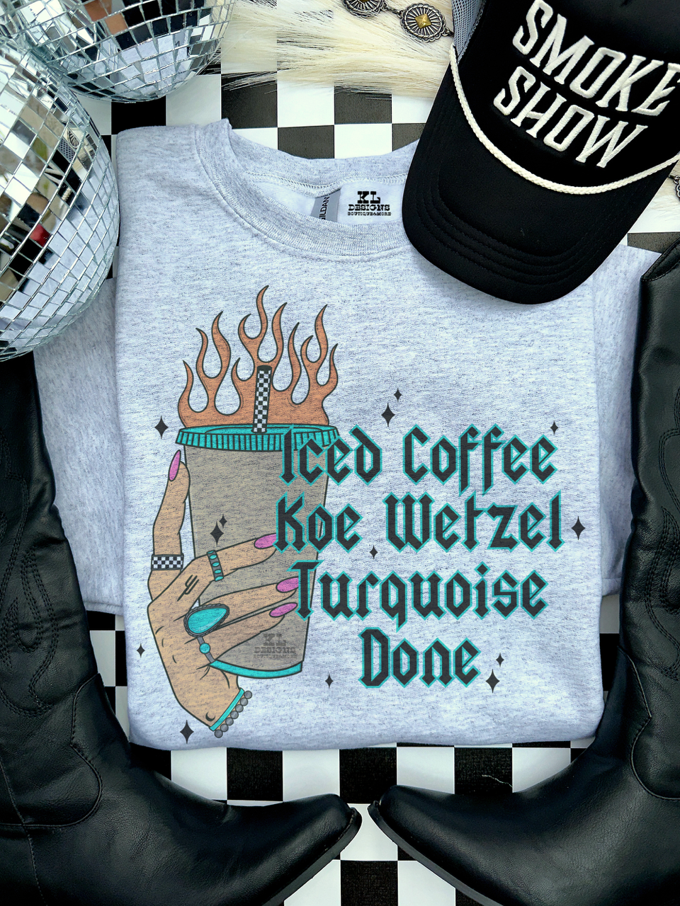 Iced Coffee, K W, Turquoise