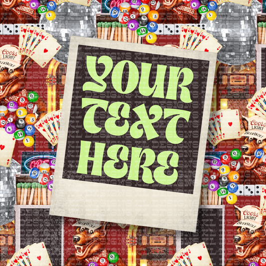 Dive Bar Polaroid Collage Template (add your own text) | Digital Download