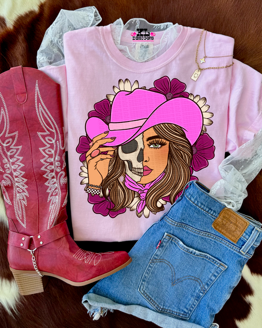 Bury Me In Pink Floral Cowgirl