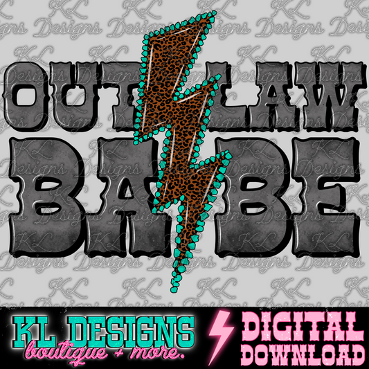 Out Law Babe Leopard Bolt | Digital Download