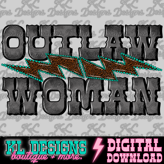 Out Law Woman Leopard Bolt Grey | Digital Download
