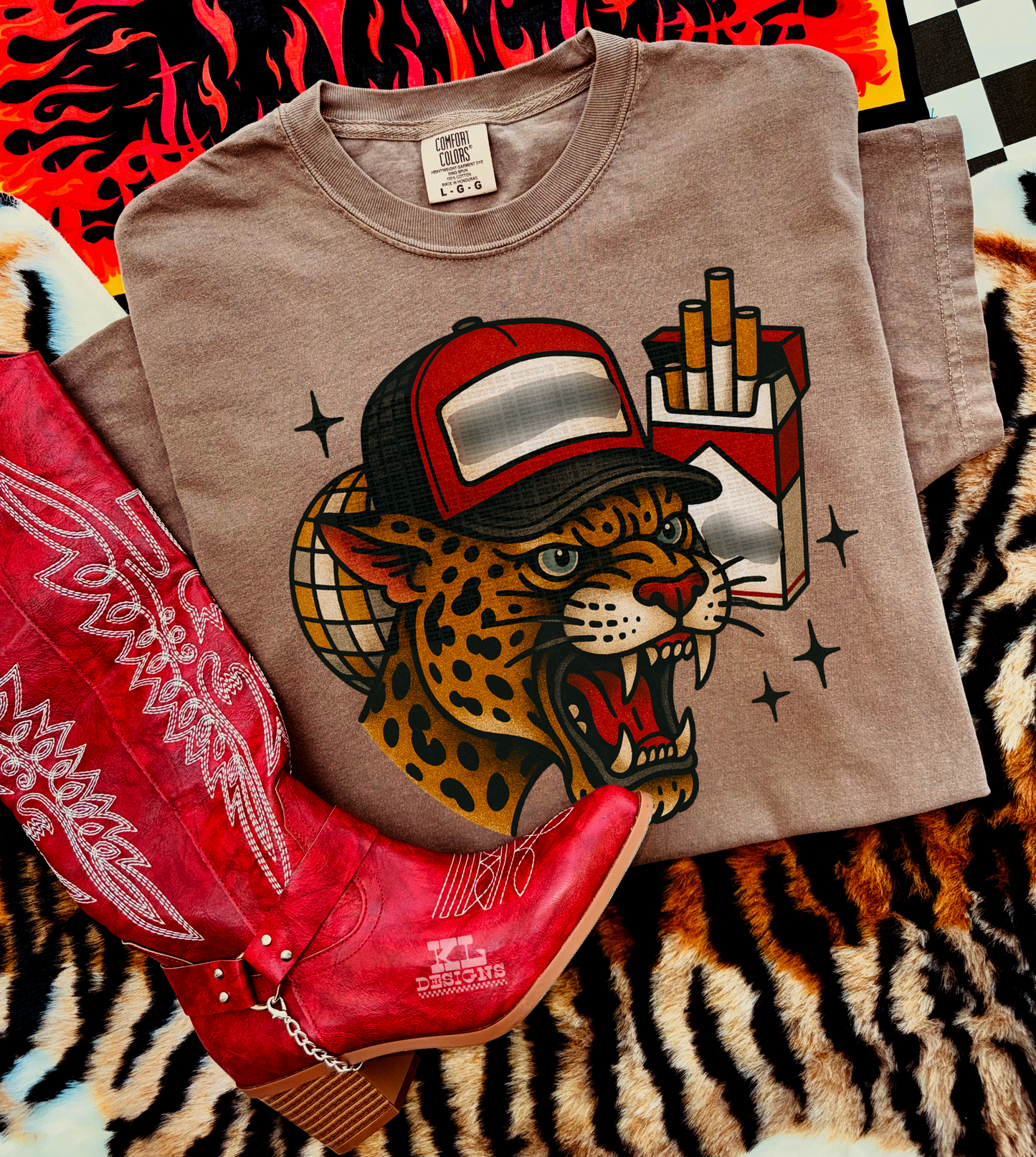 Vintage Grunge Trucker Cig Jaguar