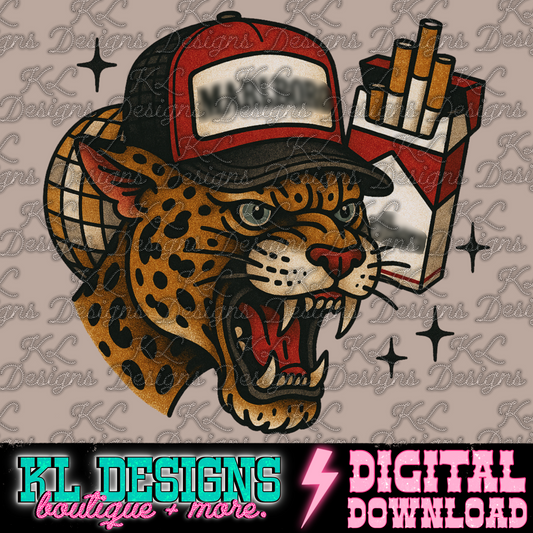 Vintage Grunge Trucker Cig Jaguar | Digital Download