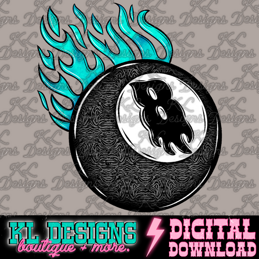 Grunge Zebra Flamin’ 8 | Digital Download