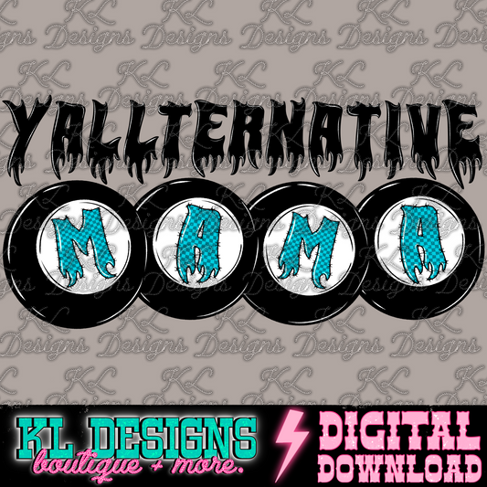 Yallternative Mama 8 Balls Teal | Digital Download