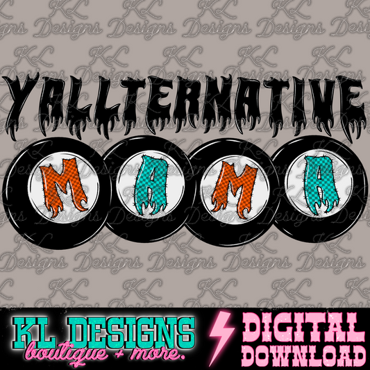 Yallternative Mama 8 Balls Orange/Teal | Digital Download