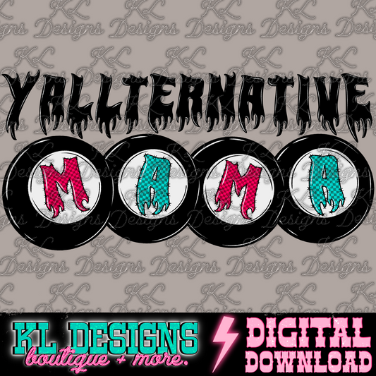 Yallternative Mama 8 Balls Pink/Teal | Digital Download