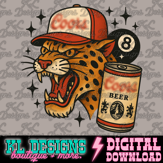 Vintage Grain C Can Trucker Jaguar | Digital Download