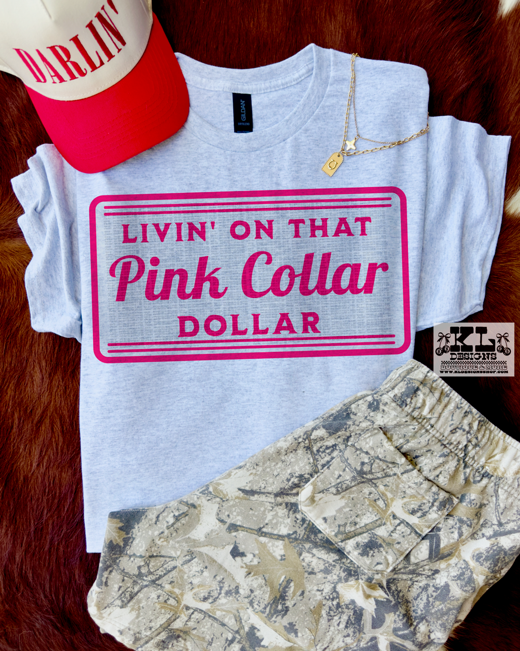 Pink Collar Dollar Hot Pink