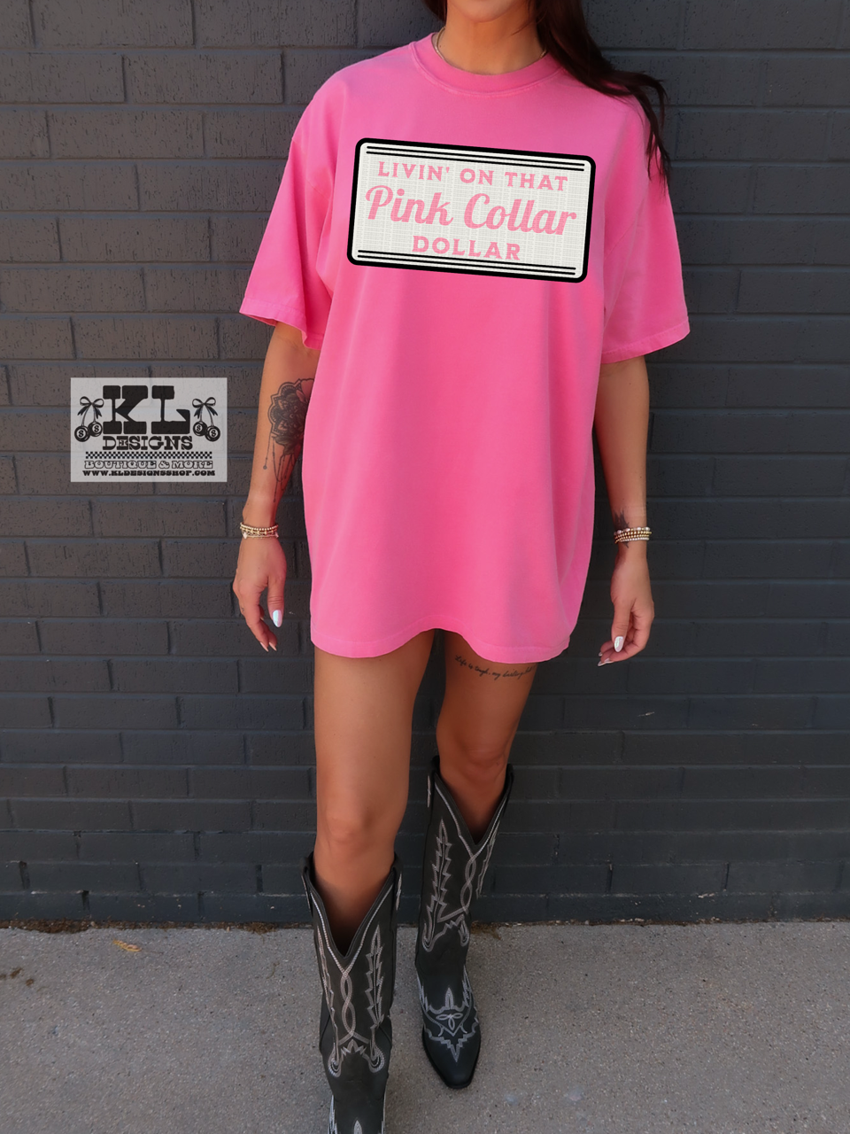 Pink Collar Dollar Light Pink