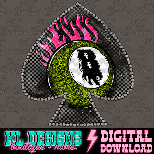 Grunge Flame 8 Spade Black | Digital Download