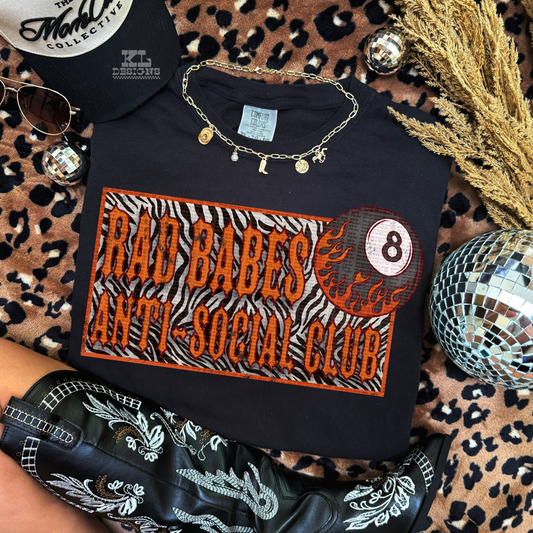 Rad Babes Anti Social Club Zebra