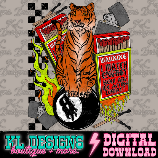 Warning Tiger Matches | Digital Download