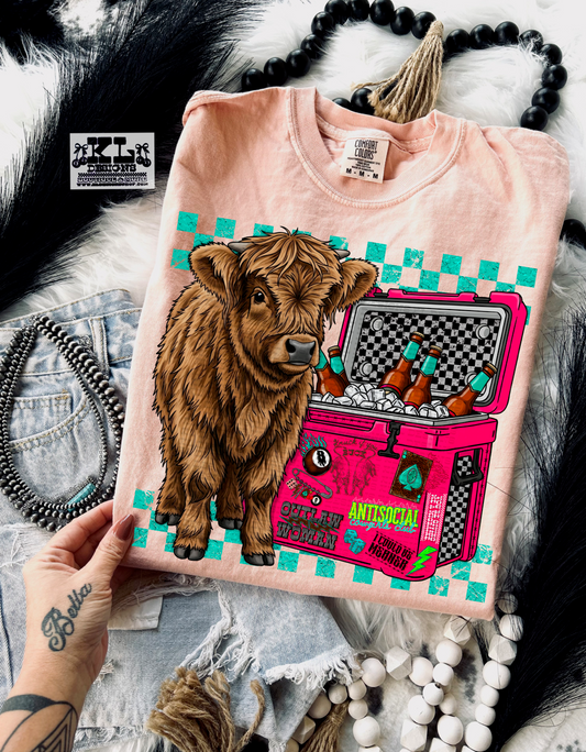 Checkered Neon Highland Cooler