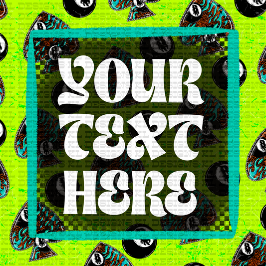 Tiger 8 Ball Spade Template (add your own text) | Digital Download