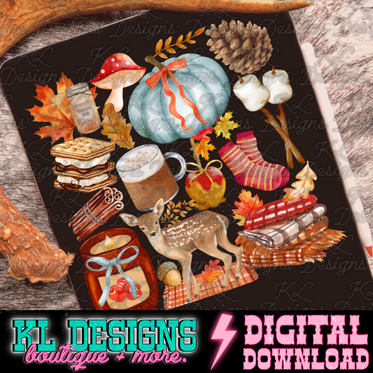 Fall Things Deer Collage