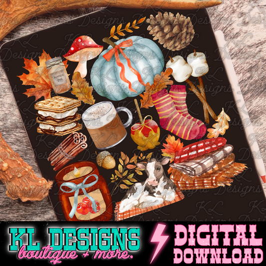 Fall Things Cow Collage