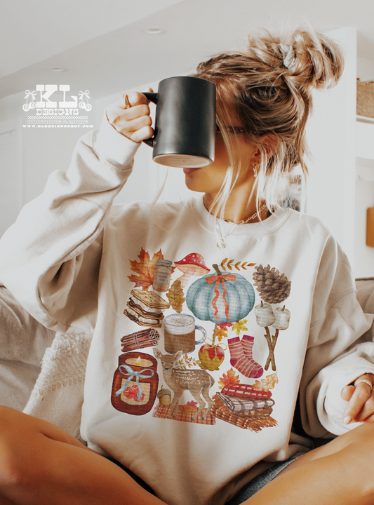 Fall Things Deer Collage