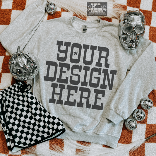 Halloween Cozy Ash Sweatshirt Mockup