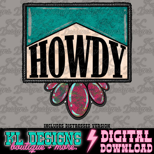Blue Howdy Jewel Stone | Digital Download