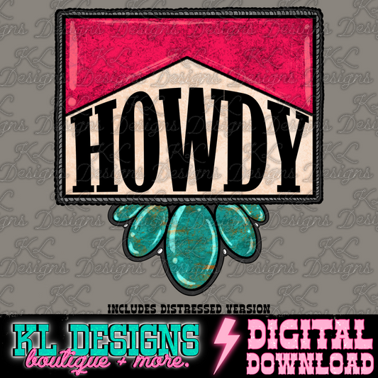 Pink Howdy Jewel Stone | Digital Download