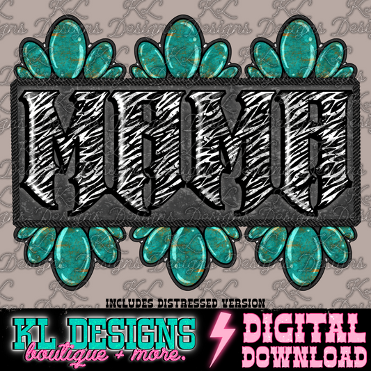 Edgy OG Zebra Jewel Mama | Digital Download