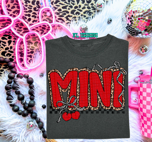 Mini Leopard Cherry Checkered Bows (Toddler/Youth)