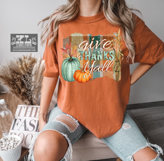 Give Thanks Y’all Plaid