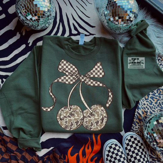 Camo Checkered Bow Cherries