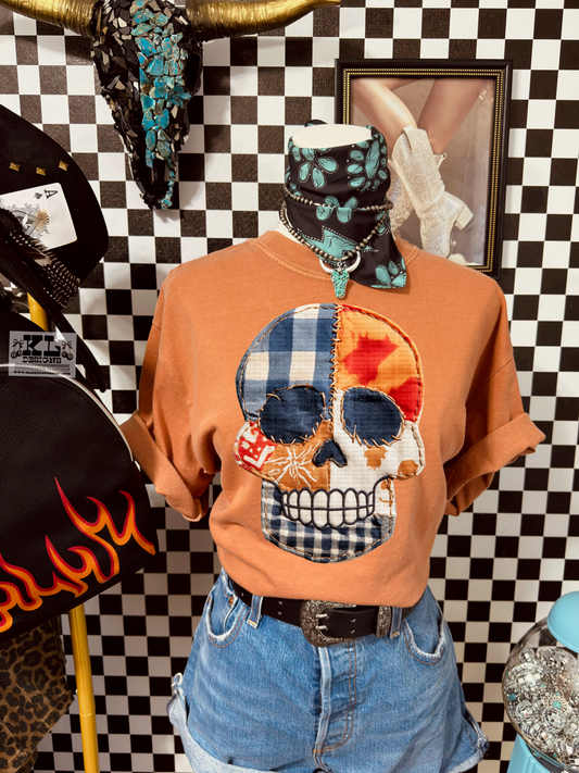 Faux Patchwork Skull