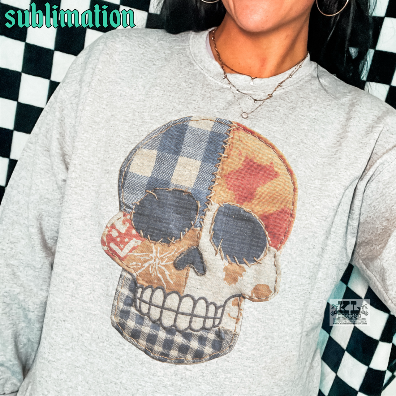 Faux Patchwork Skull