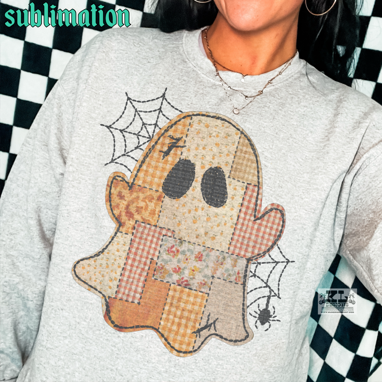 Faux Patchwork Ghost