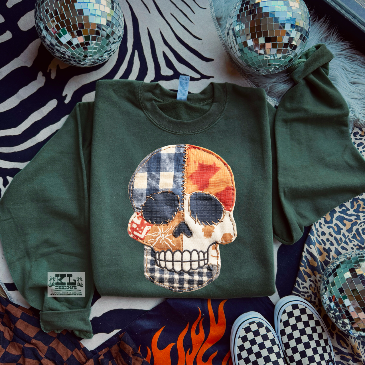 Faux Patchwork Skull