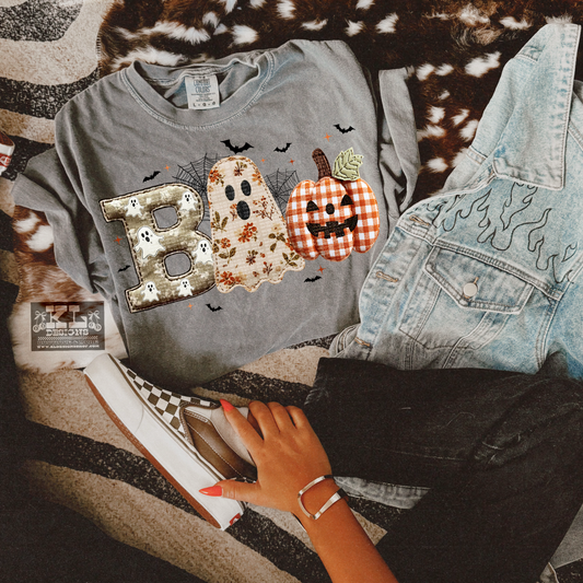 Faux Patchwork Boo