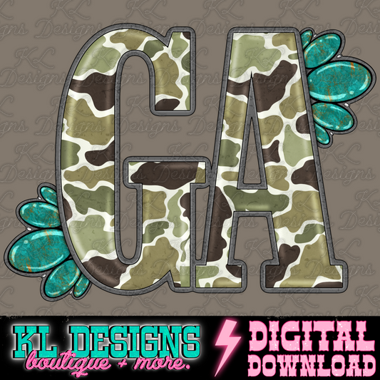 Camo Jewel State GA | Digital Download