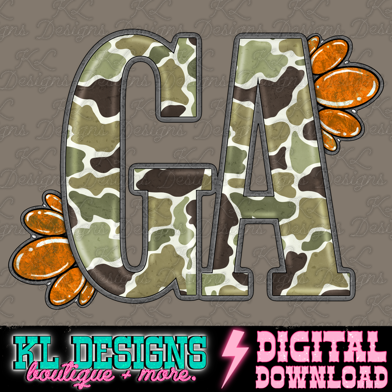 Camo Jewel State GA | Digital Download