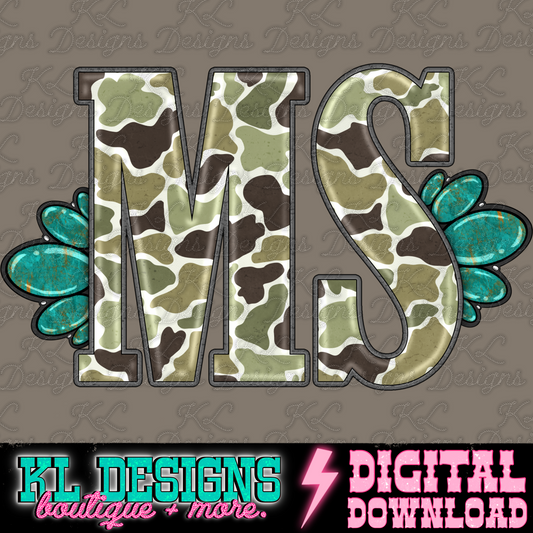 Camo Jewel State MS | Digital Download
