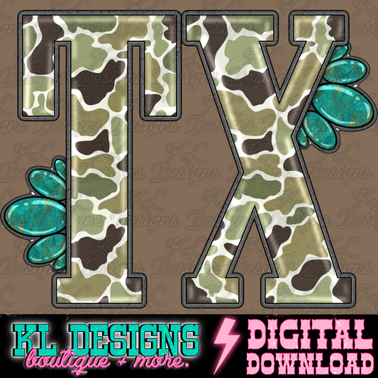 Camo Jewel State TX | Digital Download