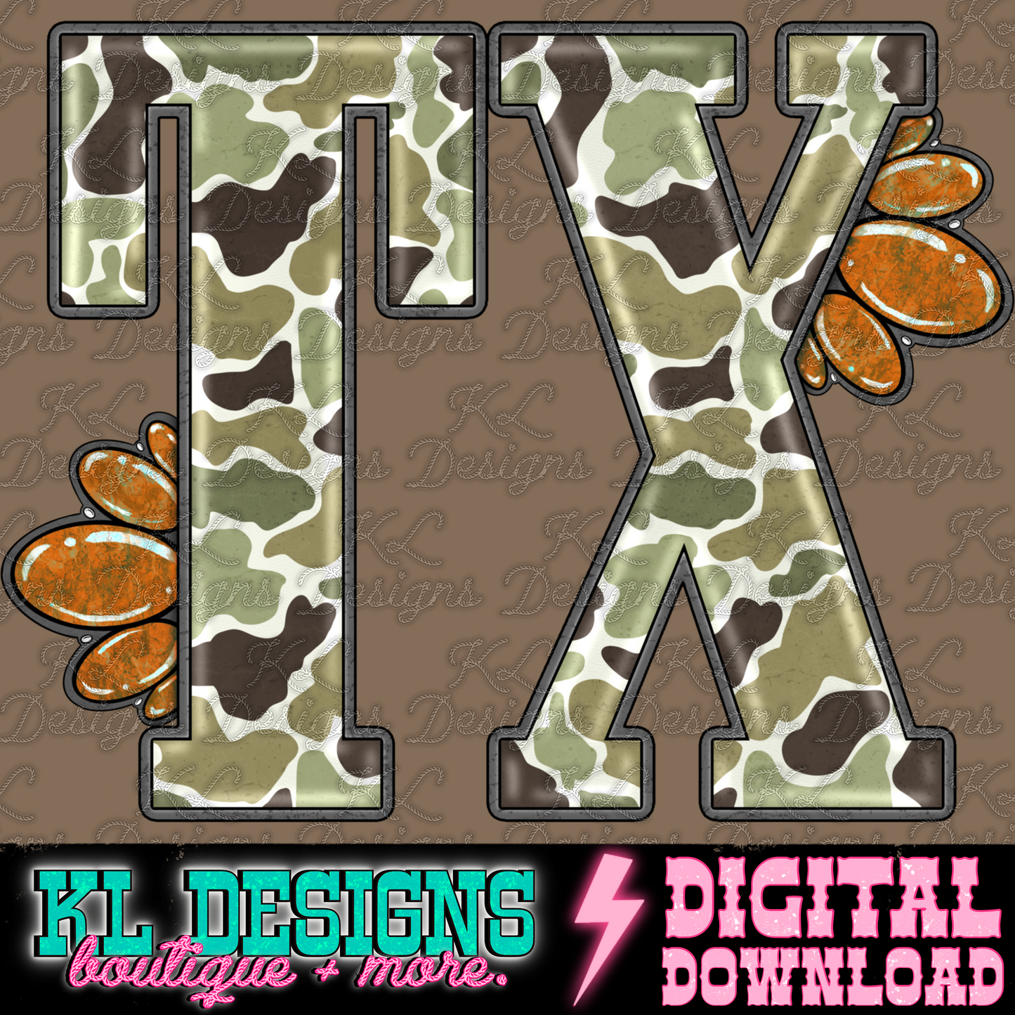 Camo Jewel State TX | Digital Download