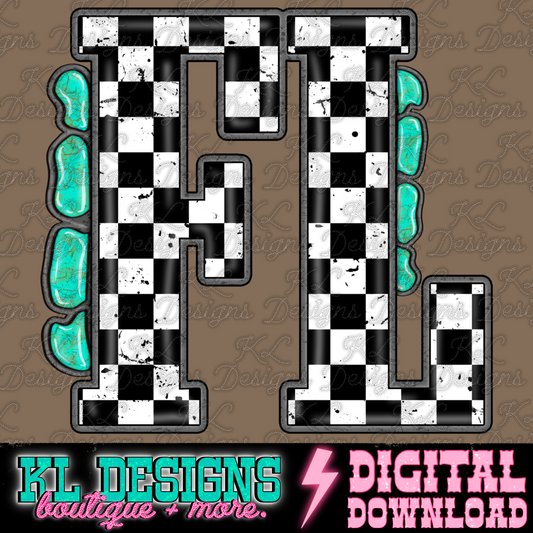 Checkered Jewel State FL | Digital Download