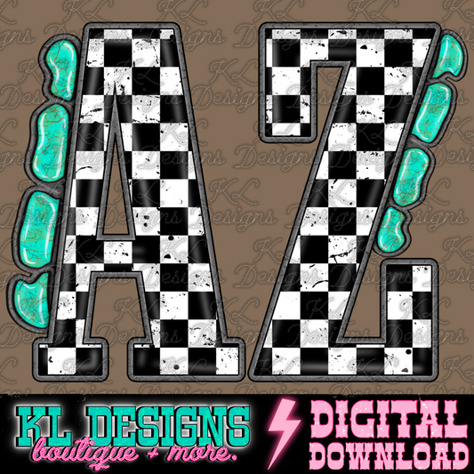 Checkered Jewel State AZ | Digital Download