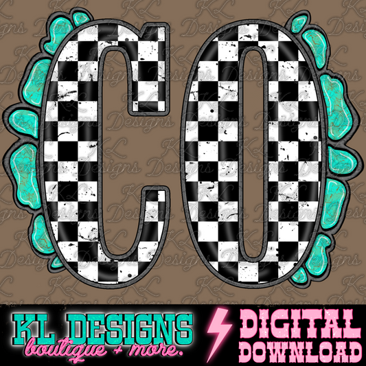 Checkered Jewel State CO | Digital Download